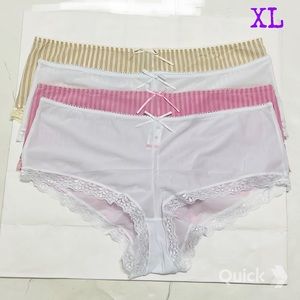 XL - New 4 pieces Stripe Low-Rise Boyshorts